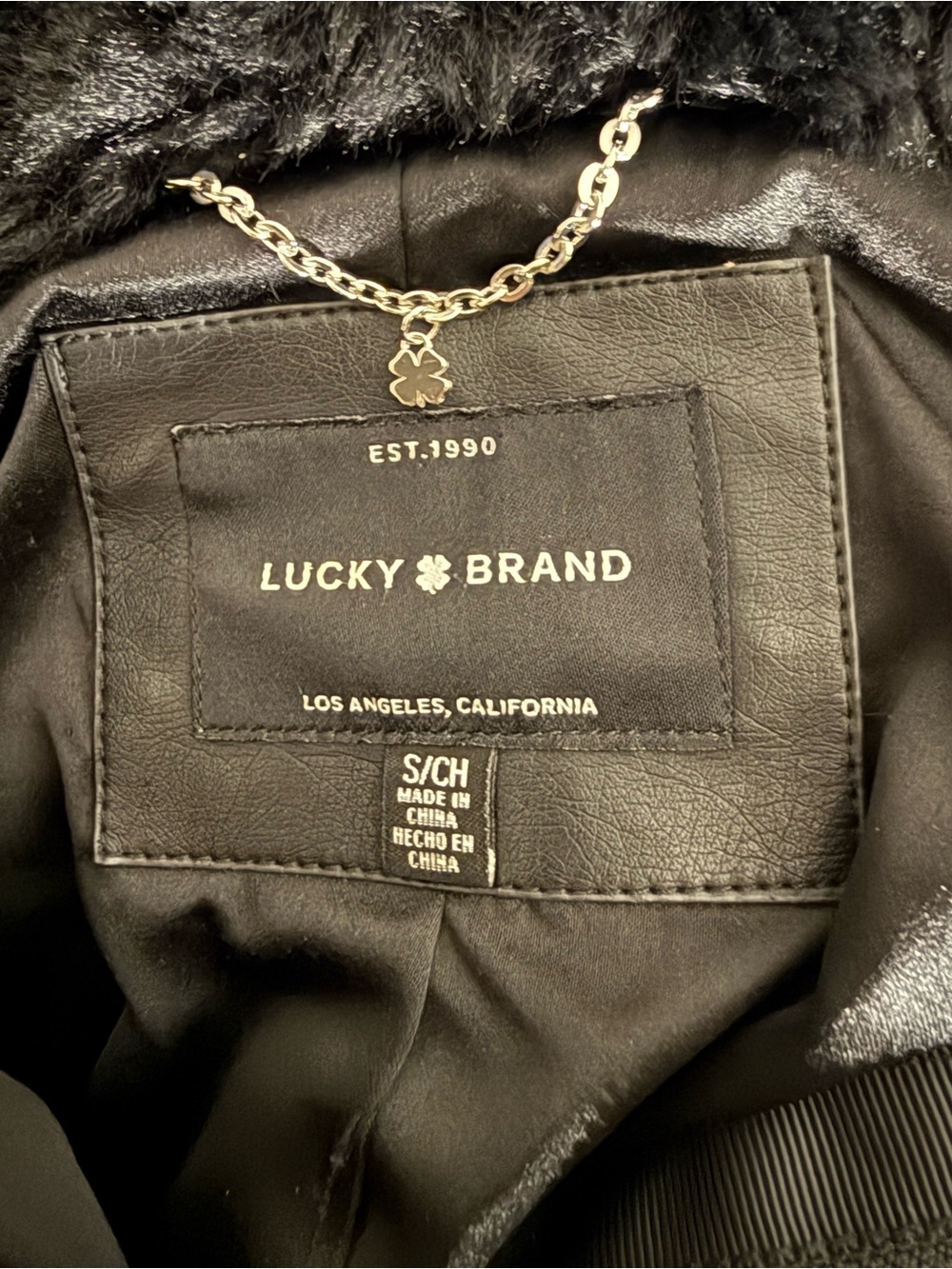 Lucky Brand womens Black Faux Fur Hooded Jacket - Picture 4 of 5